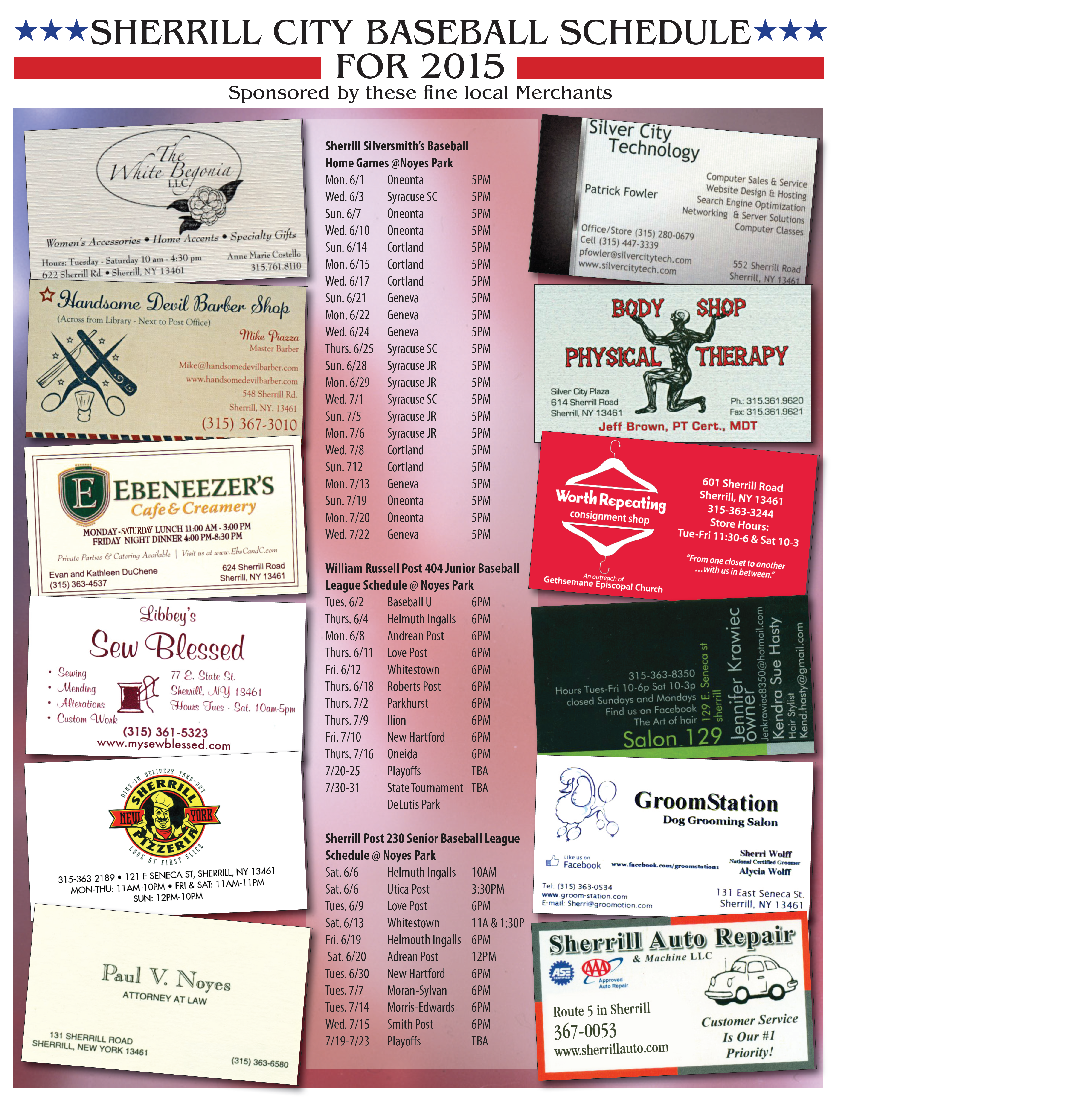 SMA Baseball Schedule