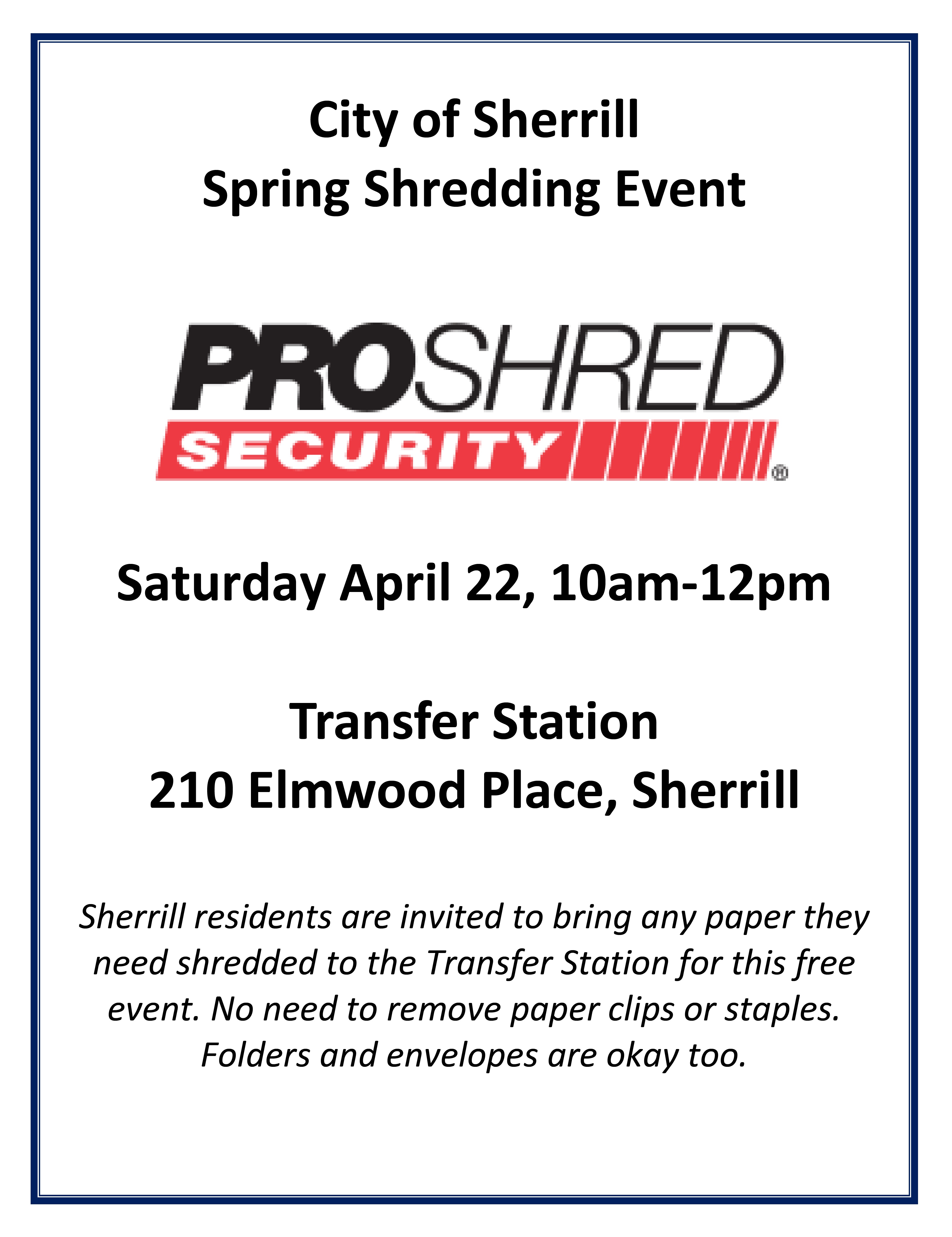 Shredding April 22